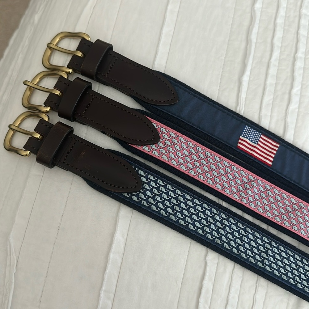 (3) Boys Vineyard Vines size 26 belts, used but good condition!